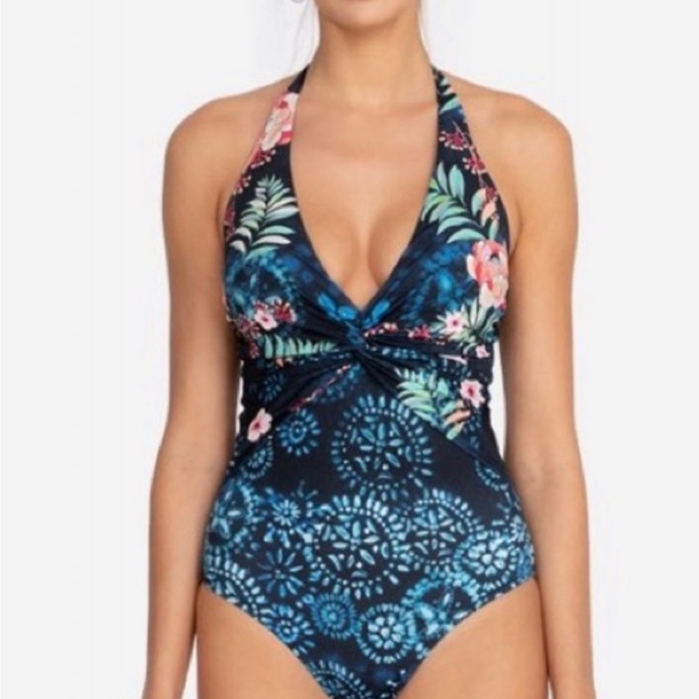 NWT JOHNNY WAS ANNA TWIST ONE PIECE SWIMSUIT - SMALL